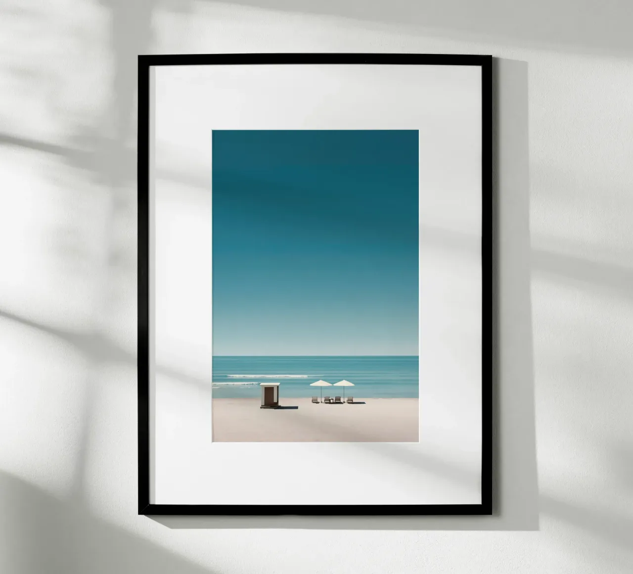 Spiaggia con Cabana carta hahnemühle da Indigo Tides Art