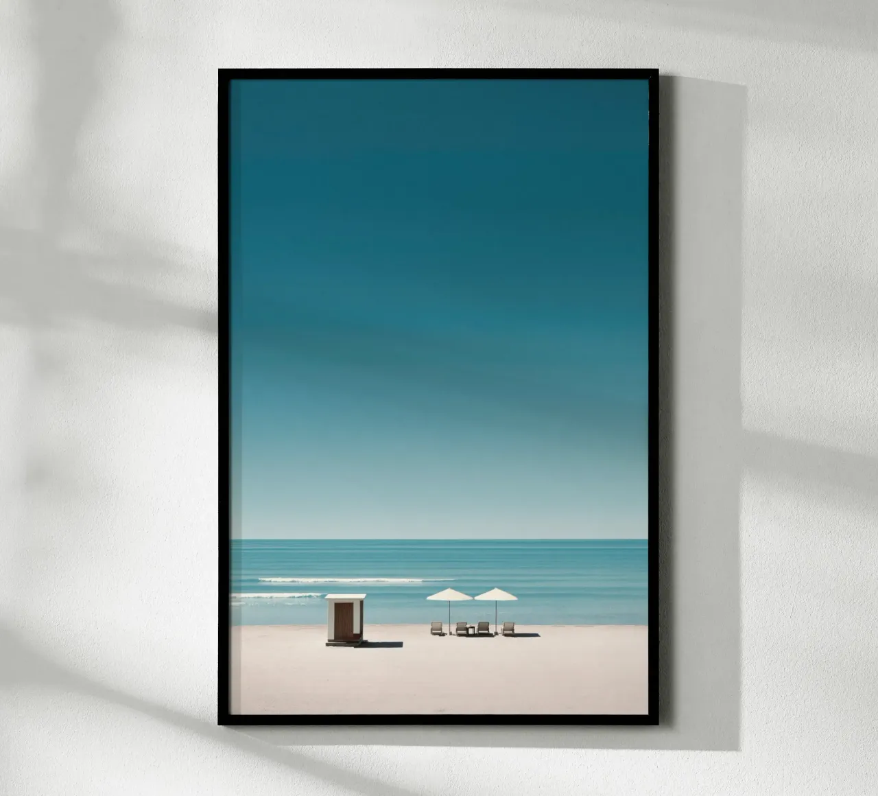 Spiaggia con Cabana carta hahnemühle da Indigo Tides Art