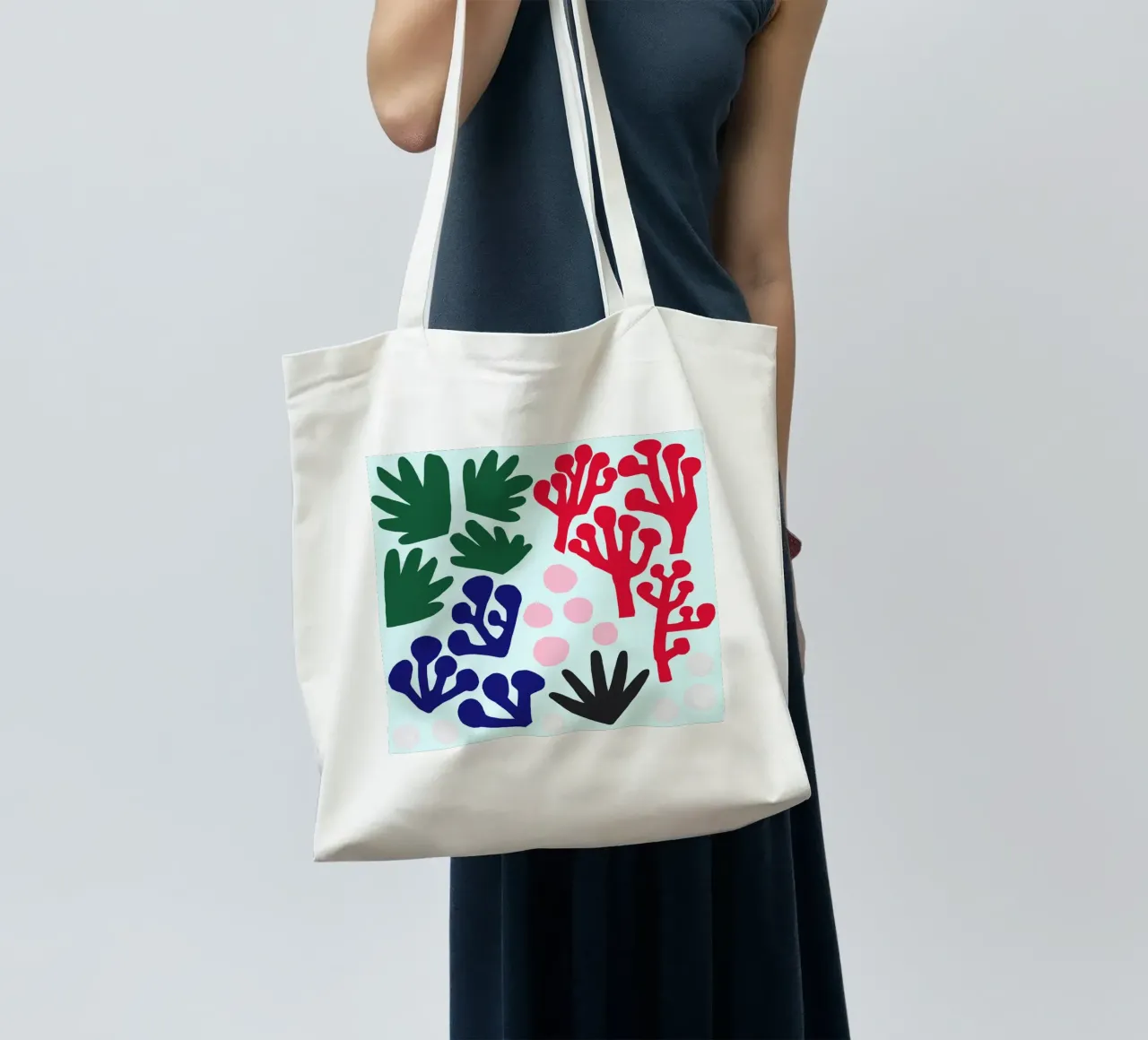 La Mer Pattern borsa in juta da Iris Knabenschuh Design