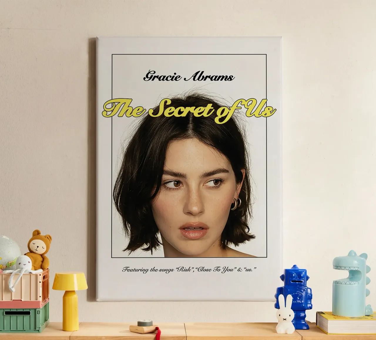 The Secret of Us – Gracie Abrams tela con Cornice a cassetta da Attaboy Dsgn
