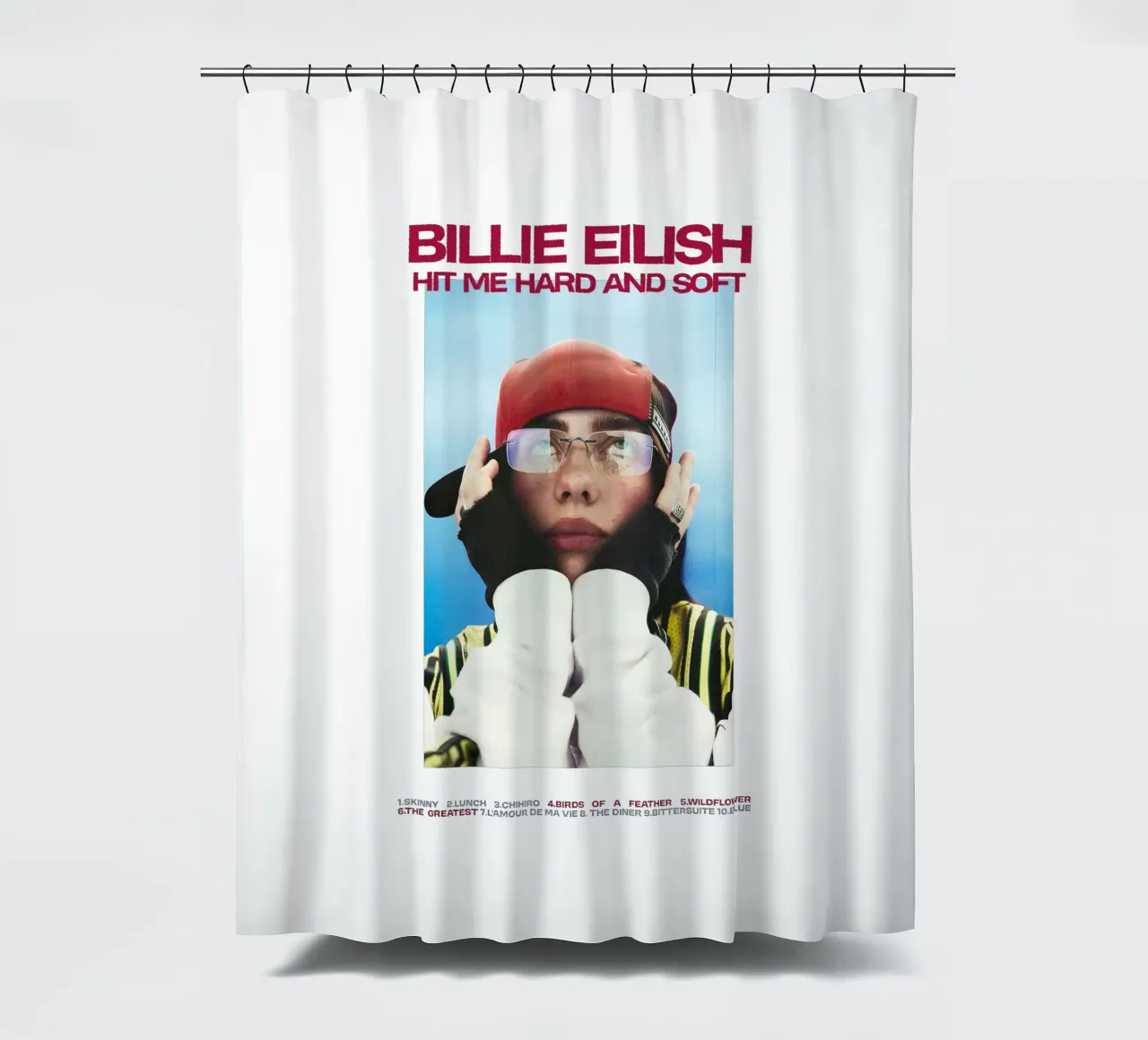 Hit Me Hard and Soft Billie Eilish tenda da doccia da Attaboy Dsgn