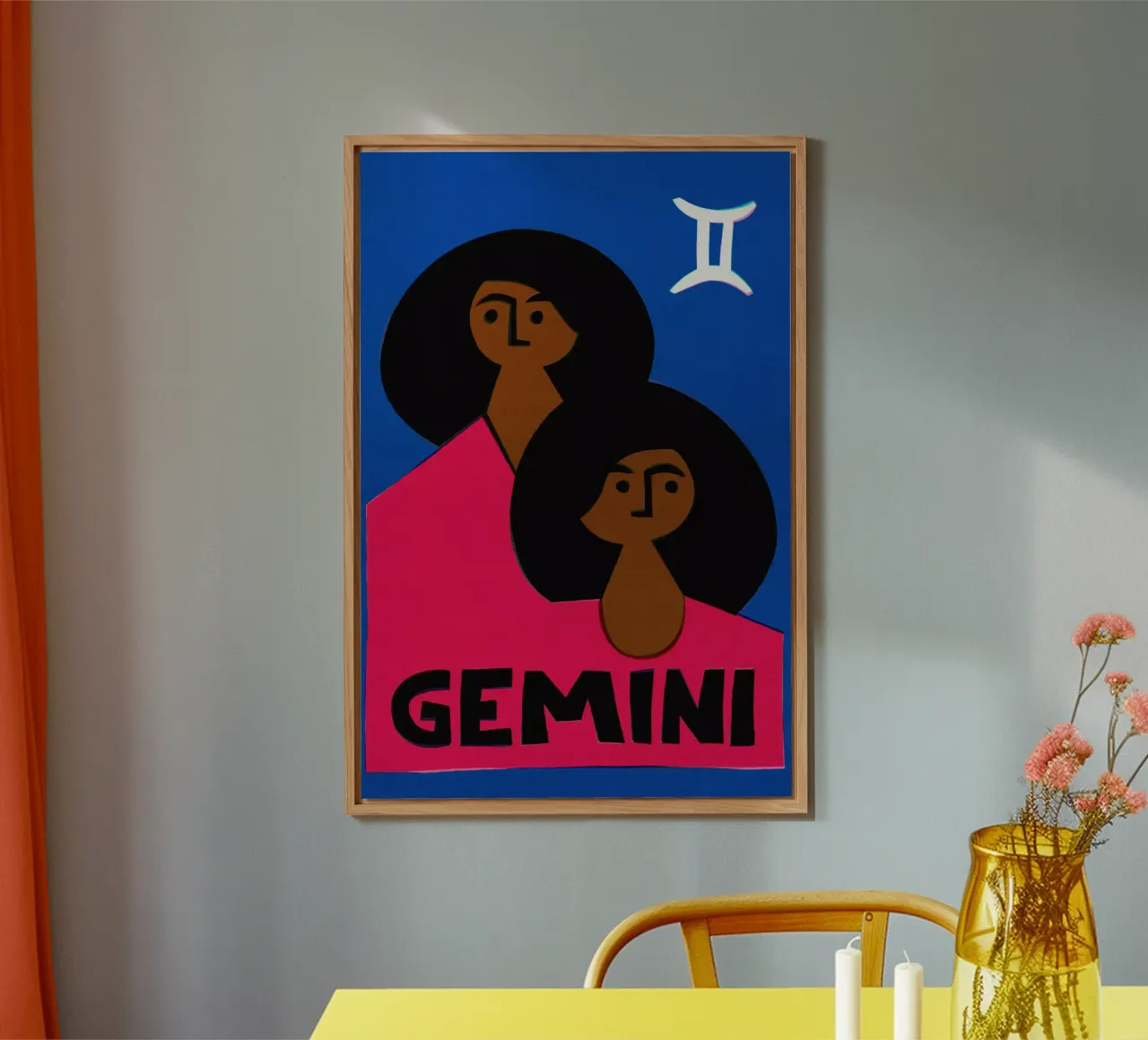 Gemini Zodiac alluminio dibond da Fox & Velvet