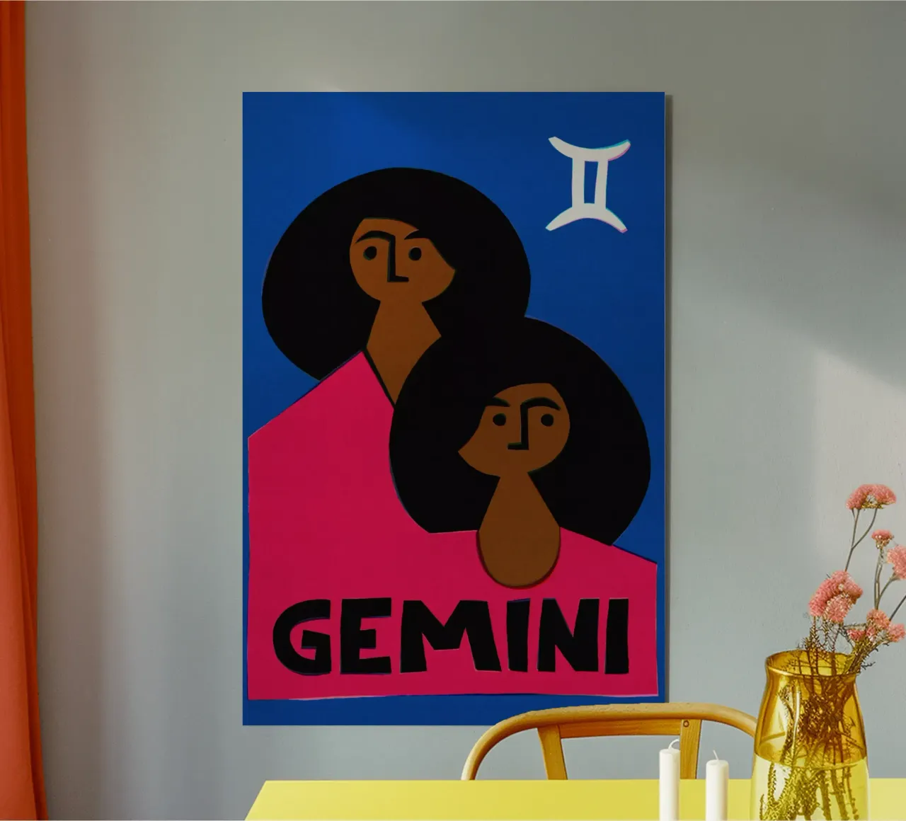 Gemini Zodiac alluminio dibond da Fox & Velvet