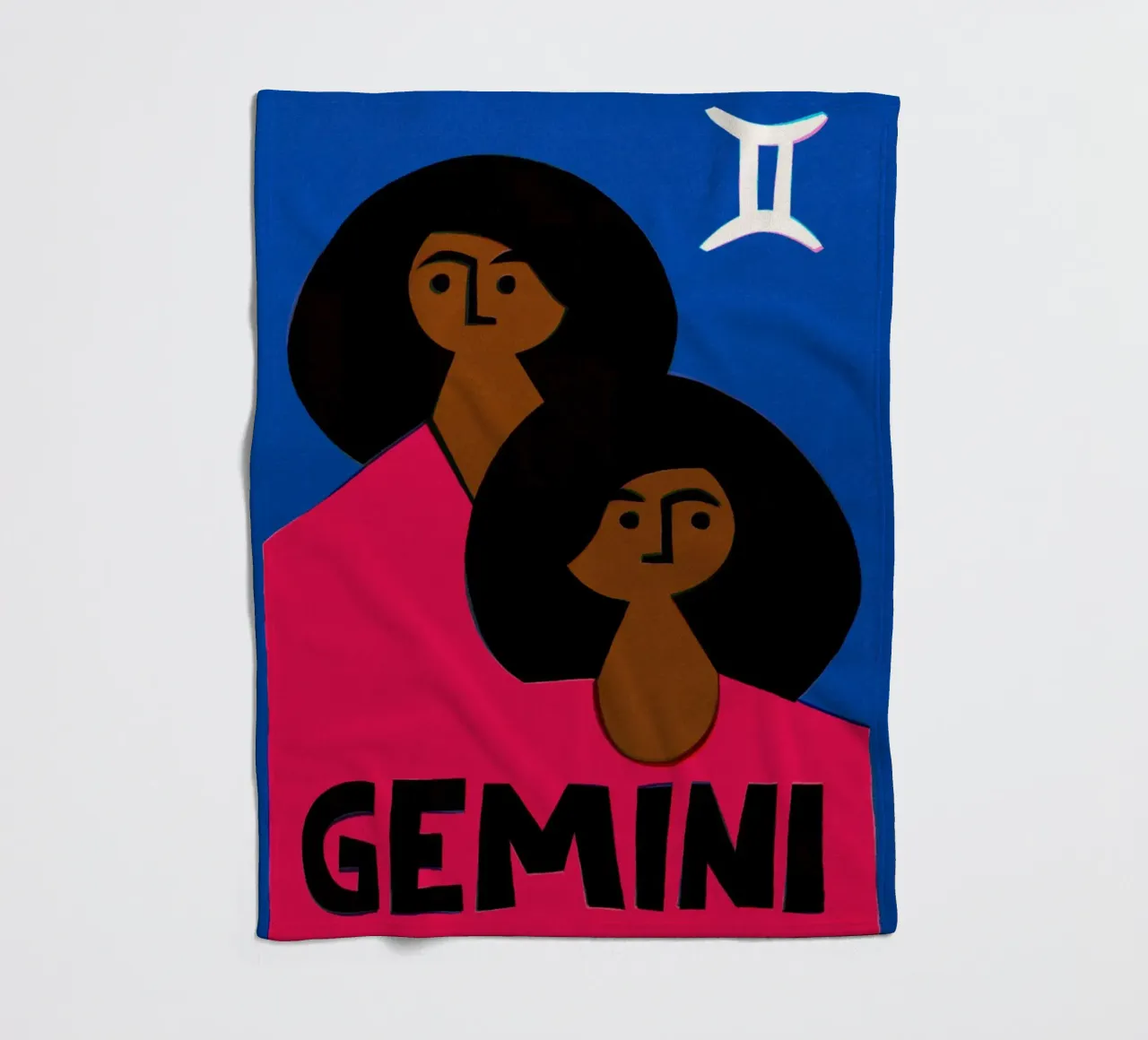 Gemini Zodiac coperta in pile da Fox & Velvet