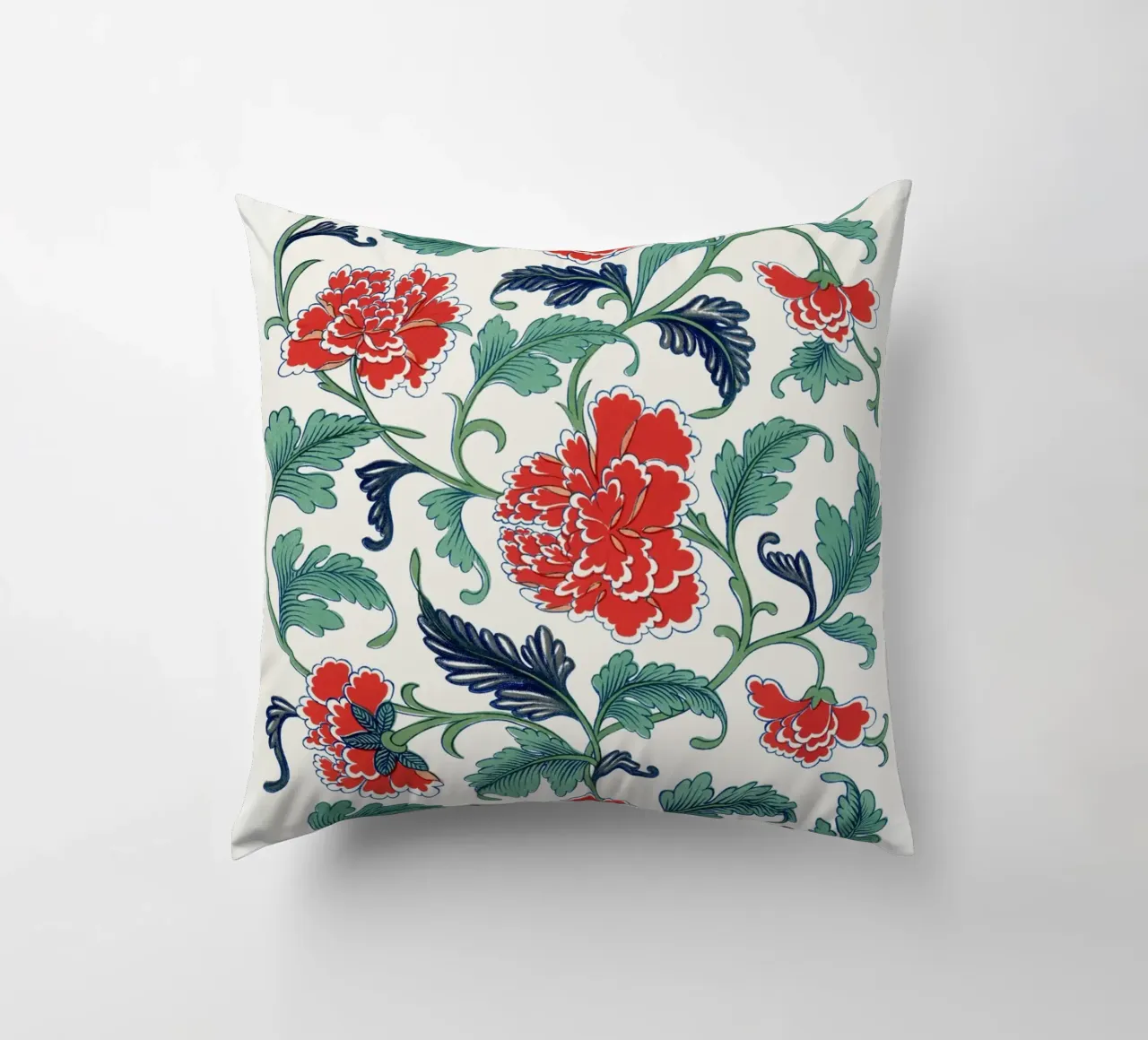 Red floral pattern, Examples of Chinese cuscino da vintageshop