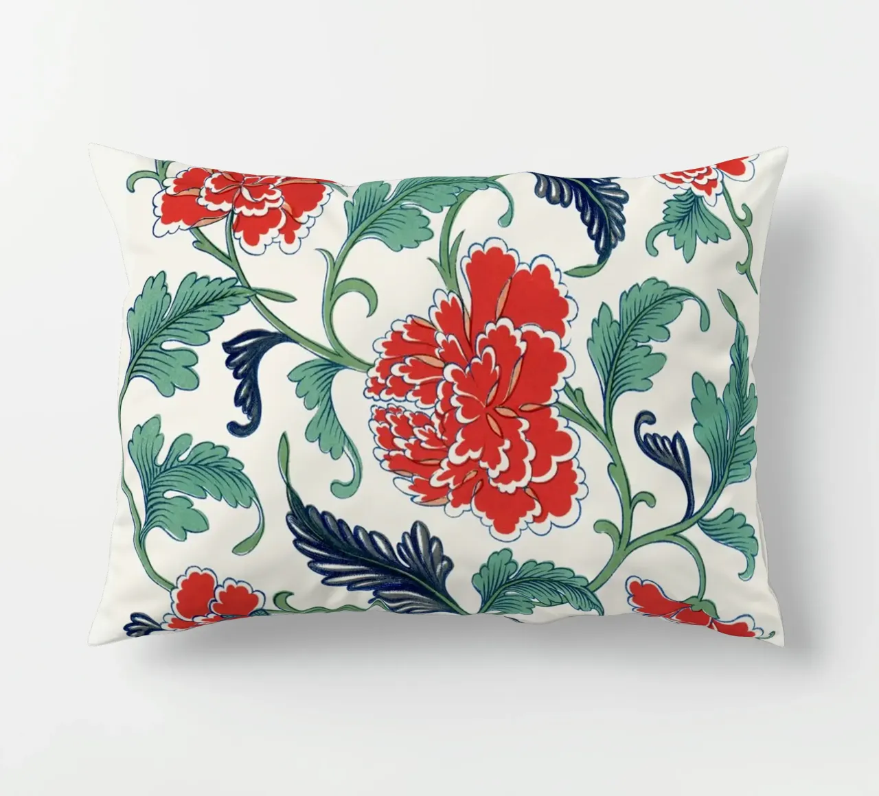 Red floral pattern, Examples of Chinese cuscino da vintageshop