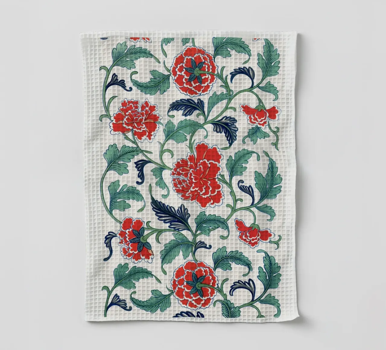 Red floral pattern, Examples of Chinese canovaccio da cucina da vintageshop