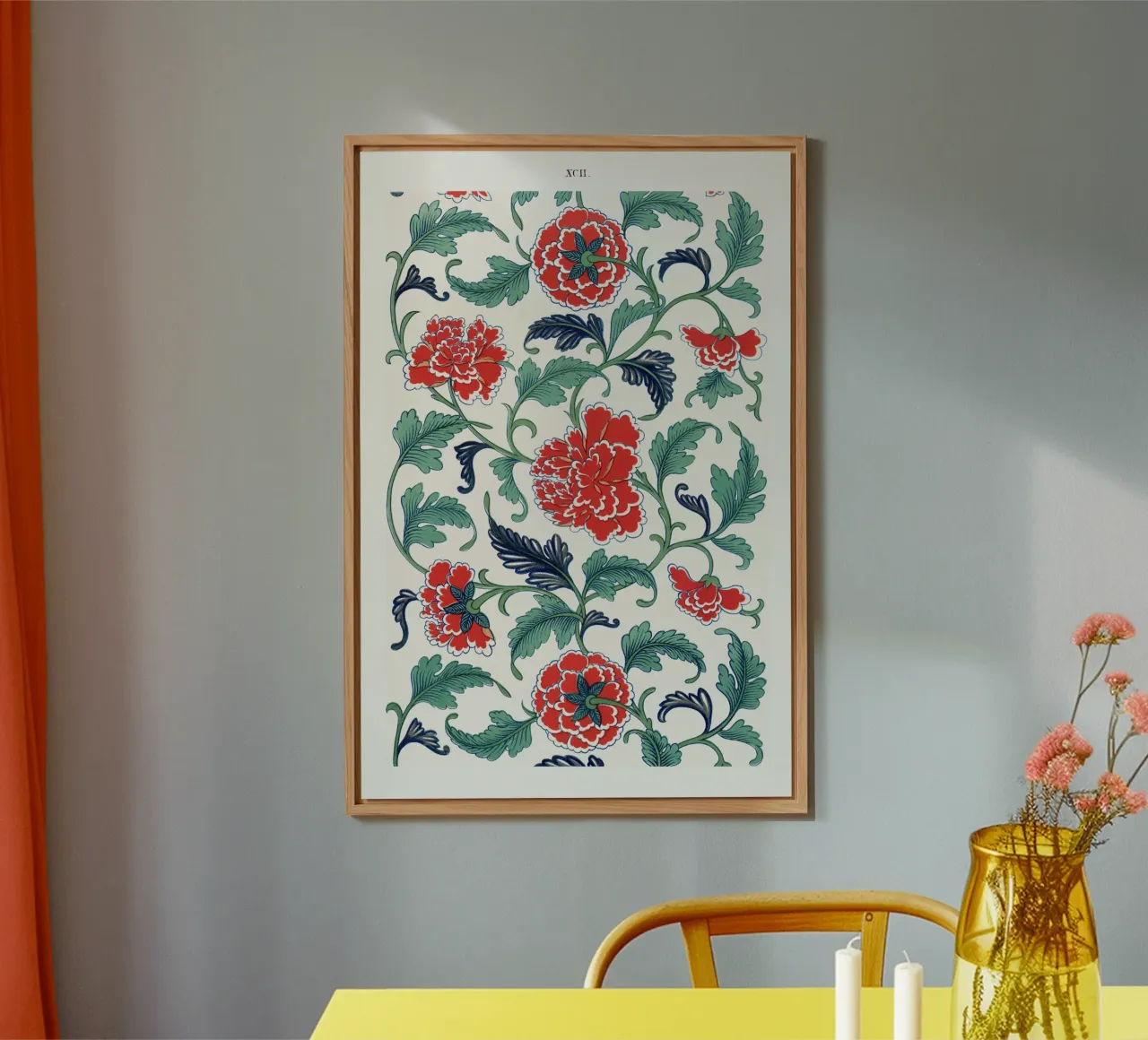Red floral pattern, Examples of Chinese alluminio dibond da vintageshop