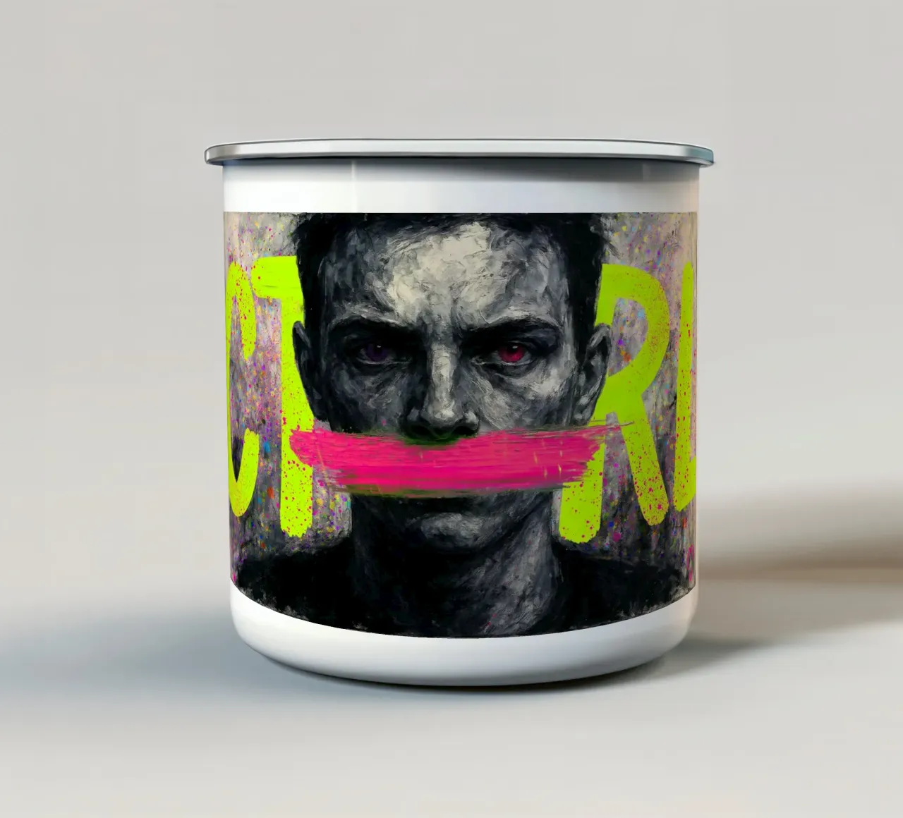 CTRL//SILENCED tazza in smalto da KUNSTstück