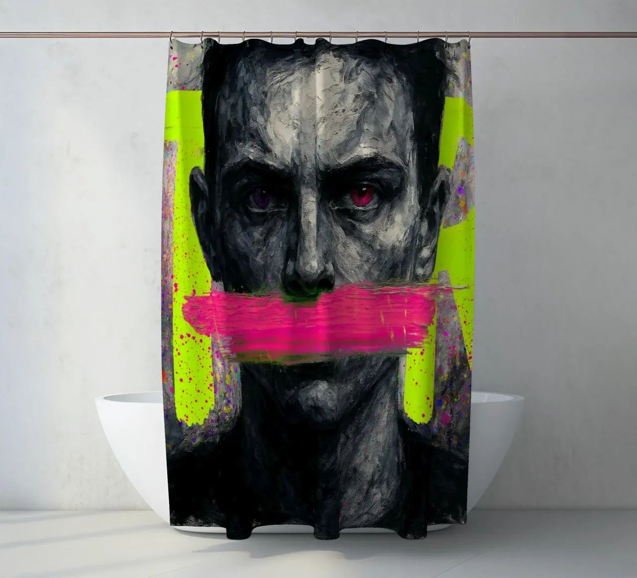 CTRL//SILENCED shower curtain by KUNSTstück