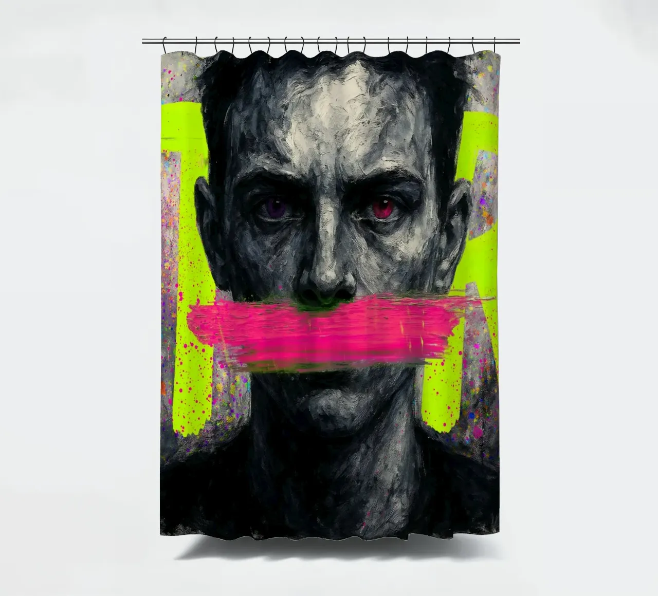 CTRL//SILENCED shower curtain by KUNSTstück