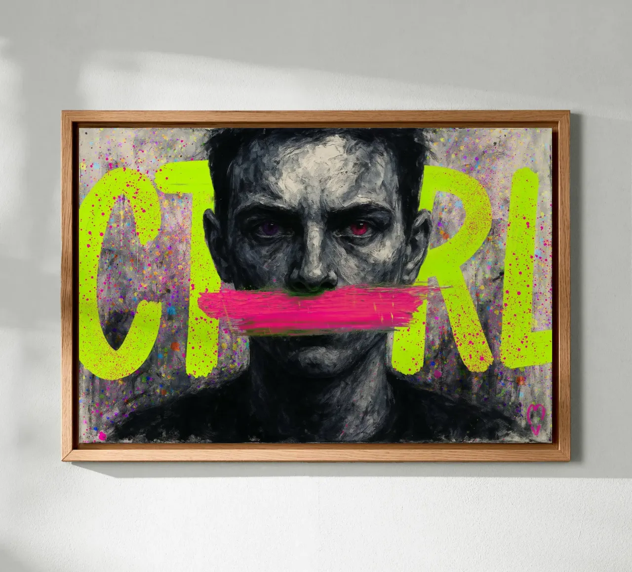 CTRL//SILENCED tela con Cornice a cassetta da KUNSTstück