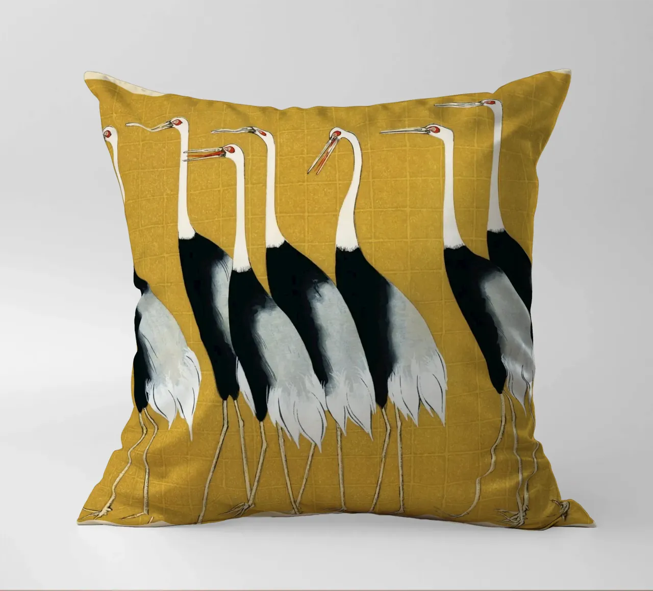 A traditional portrait of a flock of beautiful Japanese cuscino da vintageshop