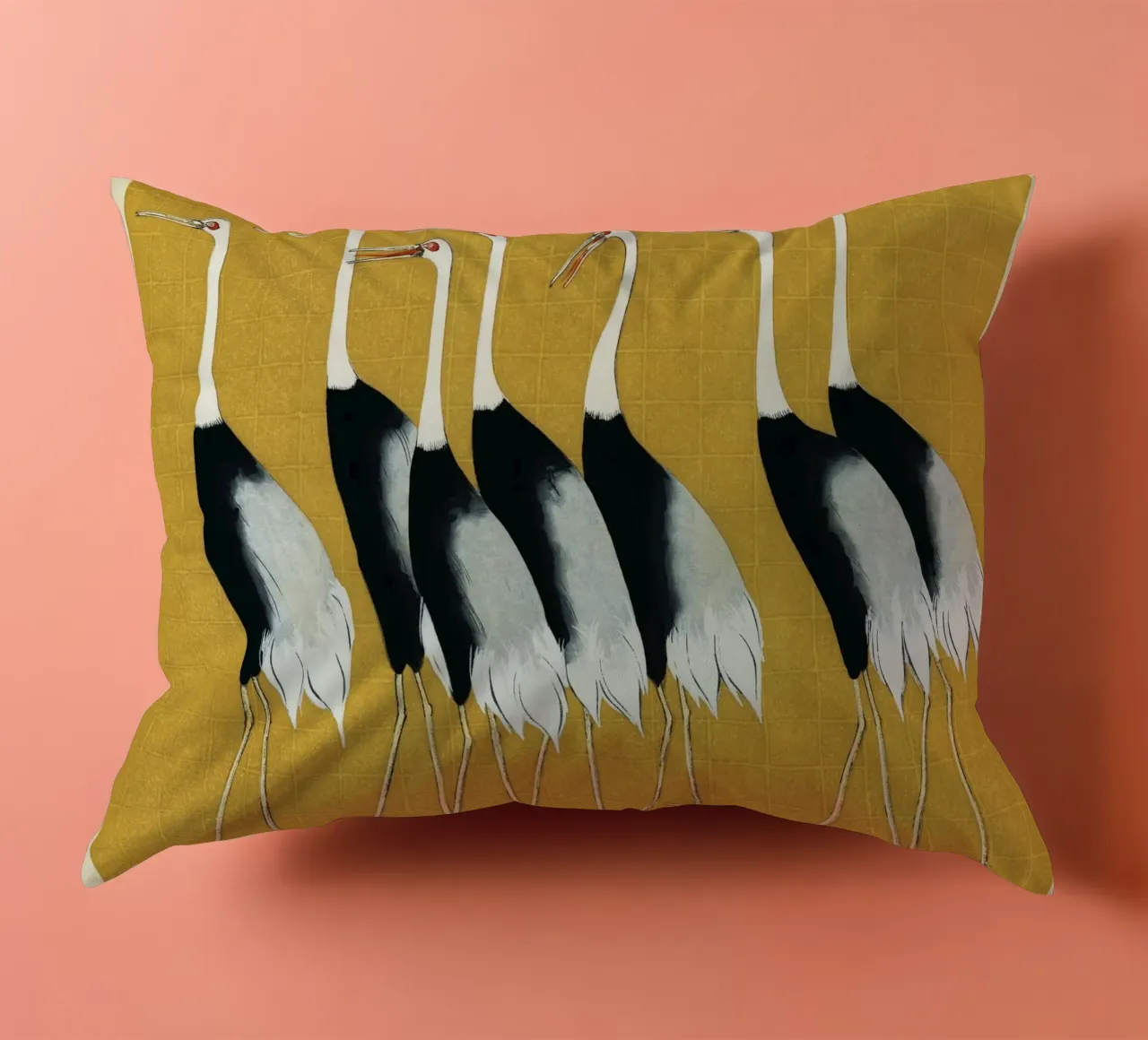 A traditional portrait of a flock of beautiful Japanese cuscino da vintageshop