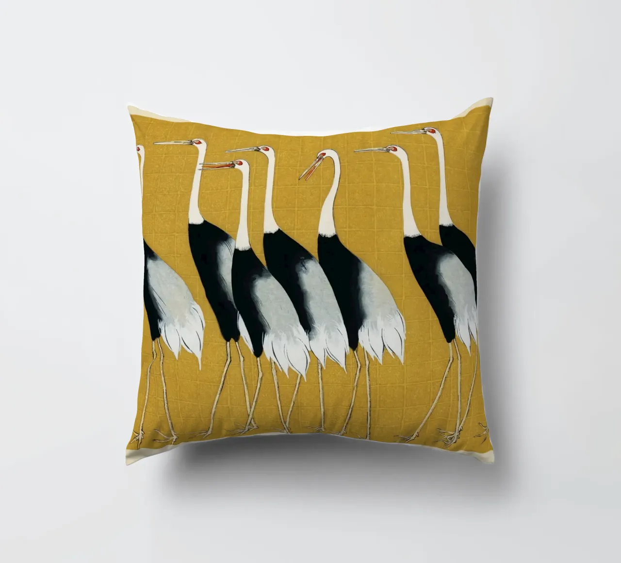 A traditional portrait of a flock of beautiful Japanese cuscino da vintageshop
