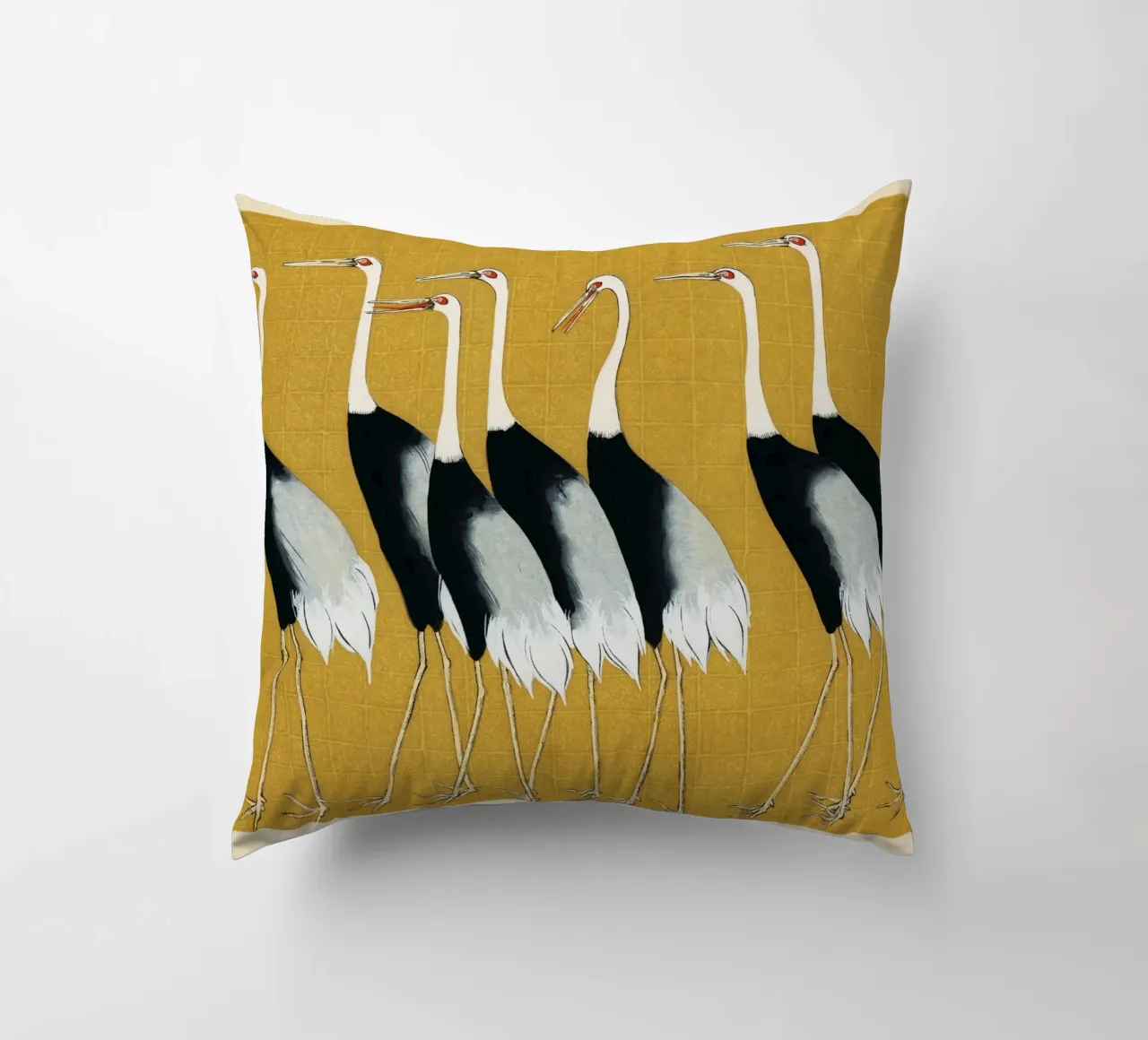 A traditional portrait of a flock of beautiful Japanese cuscino da vintageshop
