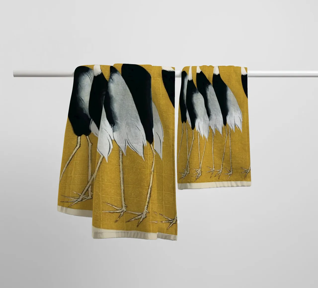 A traditional portrait of a flock of beautiful Japanese asciugamano da bagno da vintageshop