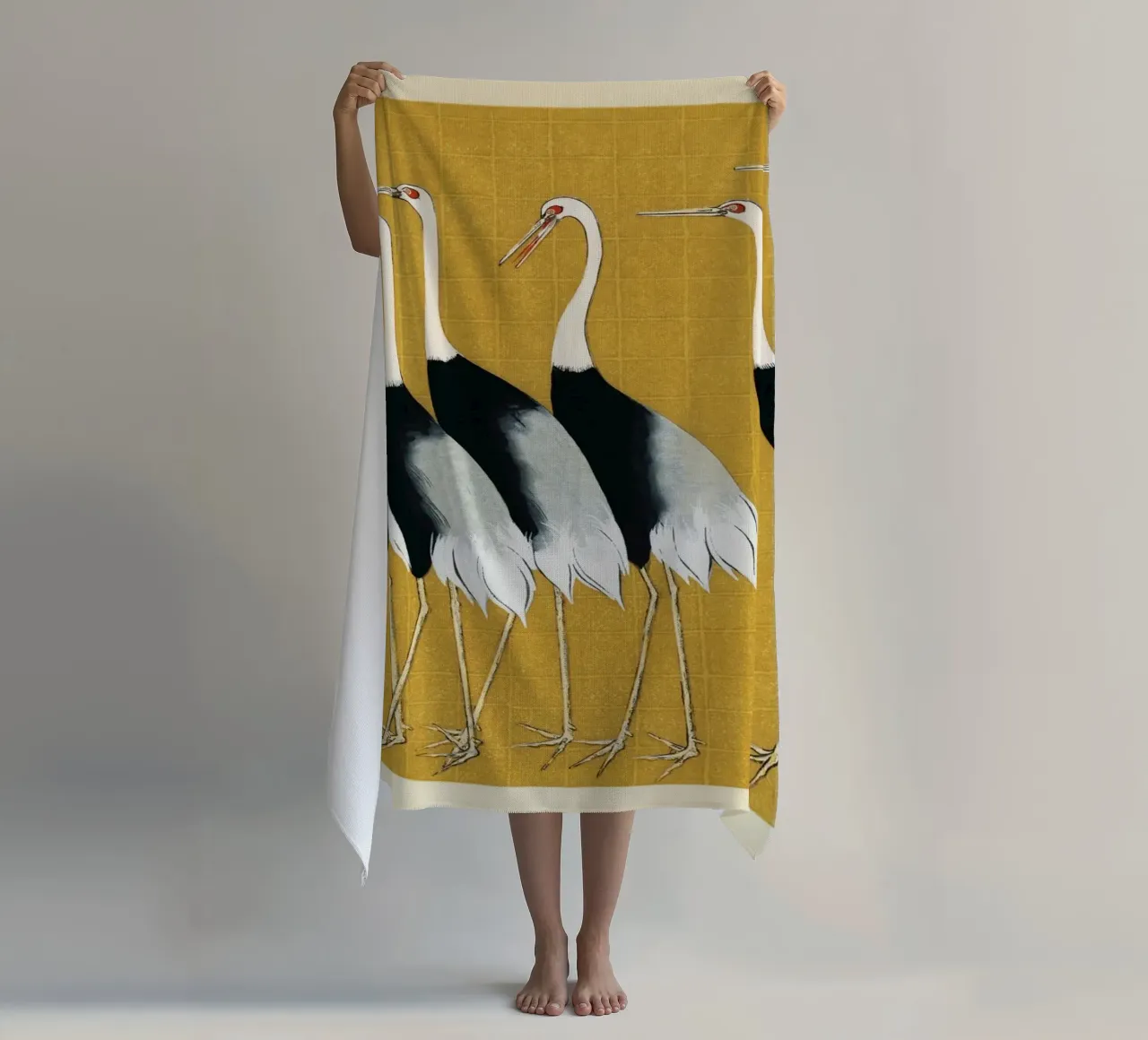 A traditional portrait of a flock of beautiful Japanese telo mare da vintageshop