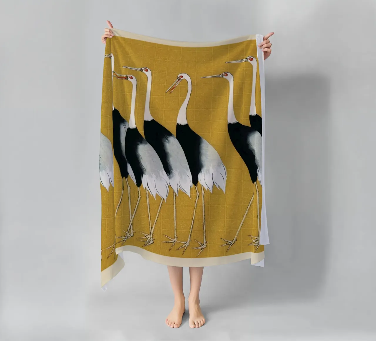 A traditional portrait of a flock of beautiful Japanese telo mare da vintageshop