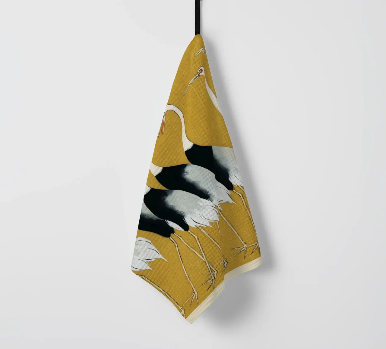 A traditional portrait of a flock of beautiful Japanese canovaccio da cucina da vintageshop