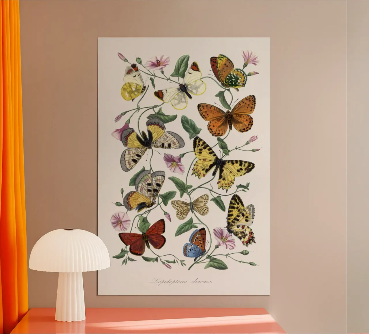 Butterfly & moth painting poster da vintageshop