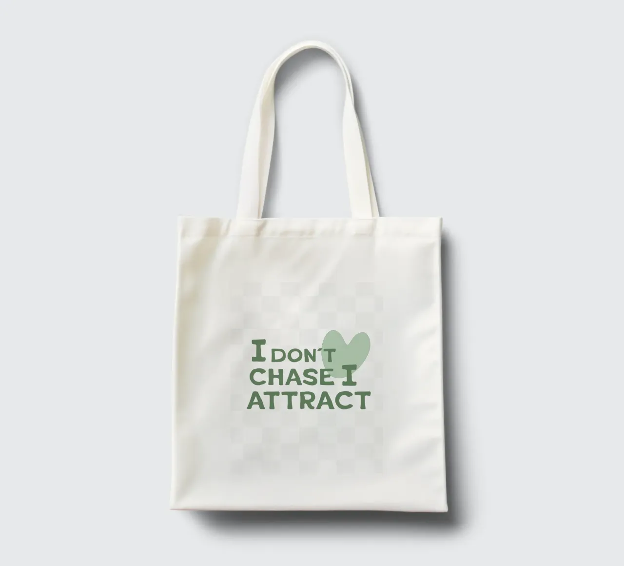 I don´t chase I attract borsa in juta da be.