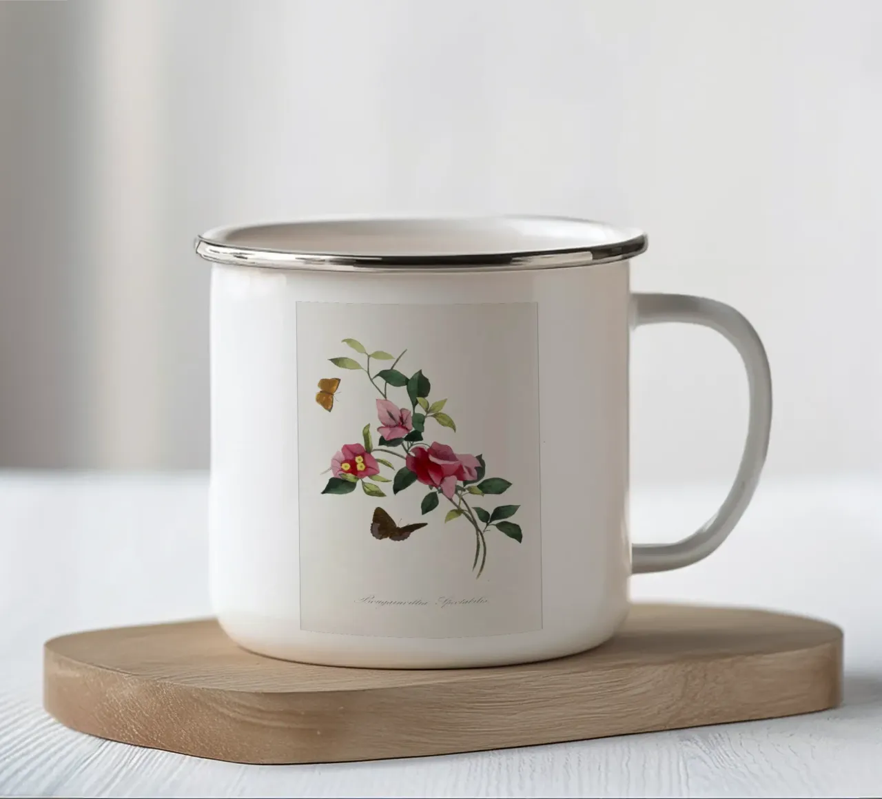 Jacamar bird painting. tazza in smalto da vintageshop