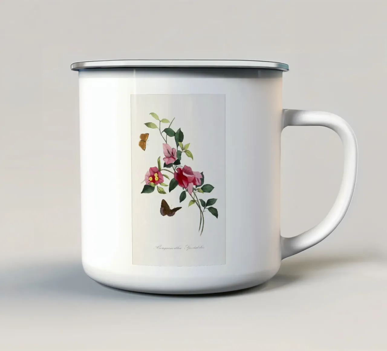 Jacamar bird painting. tazza in smalto da vintageshop