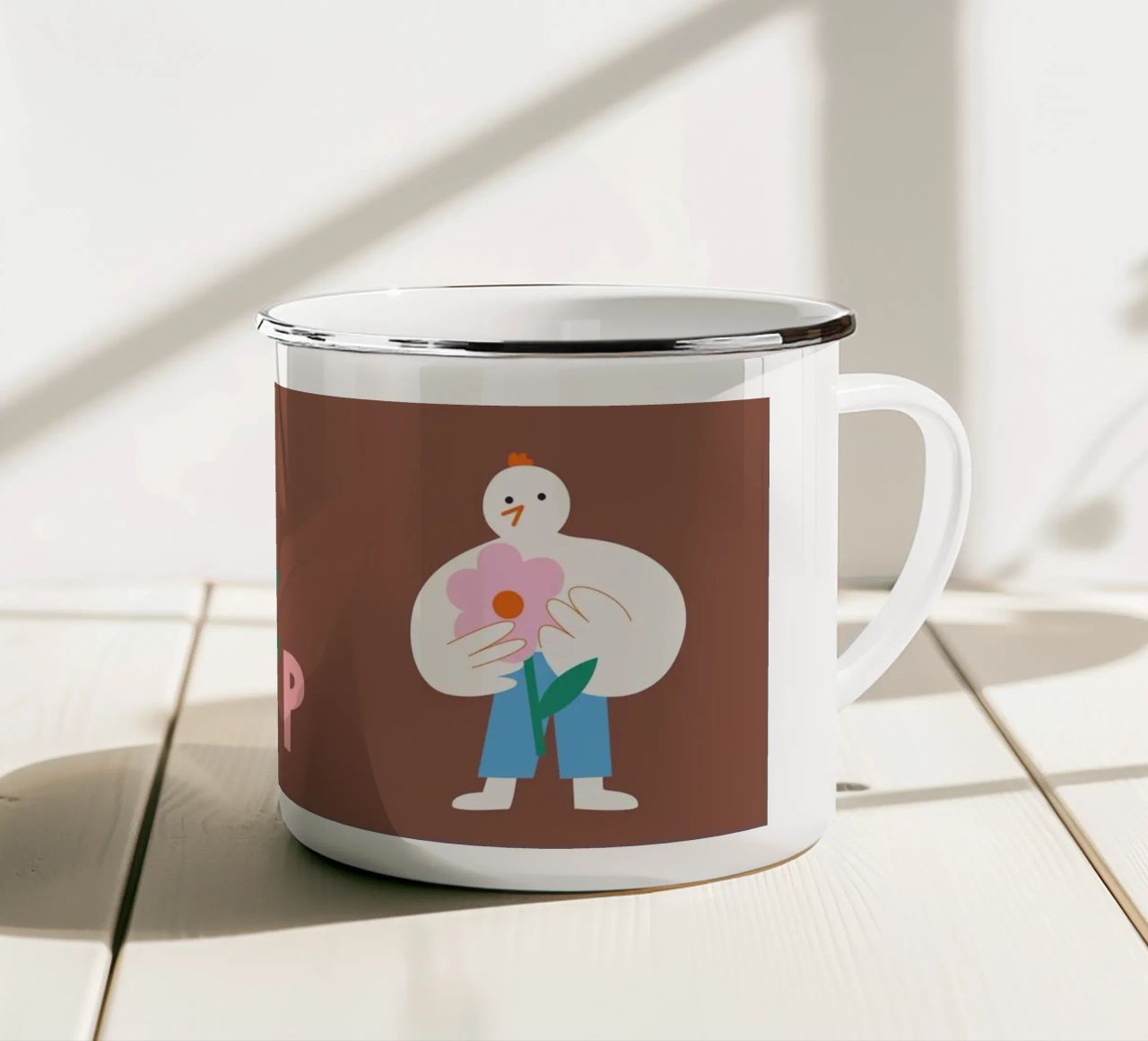 Piep tazza in smalto da Susann Stefanizen