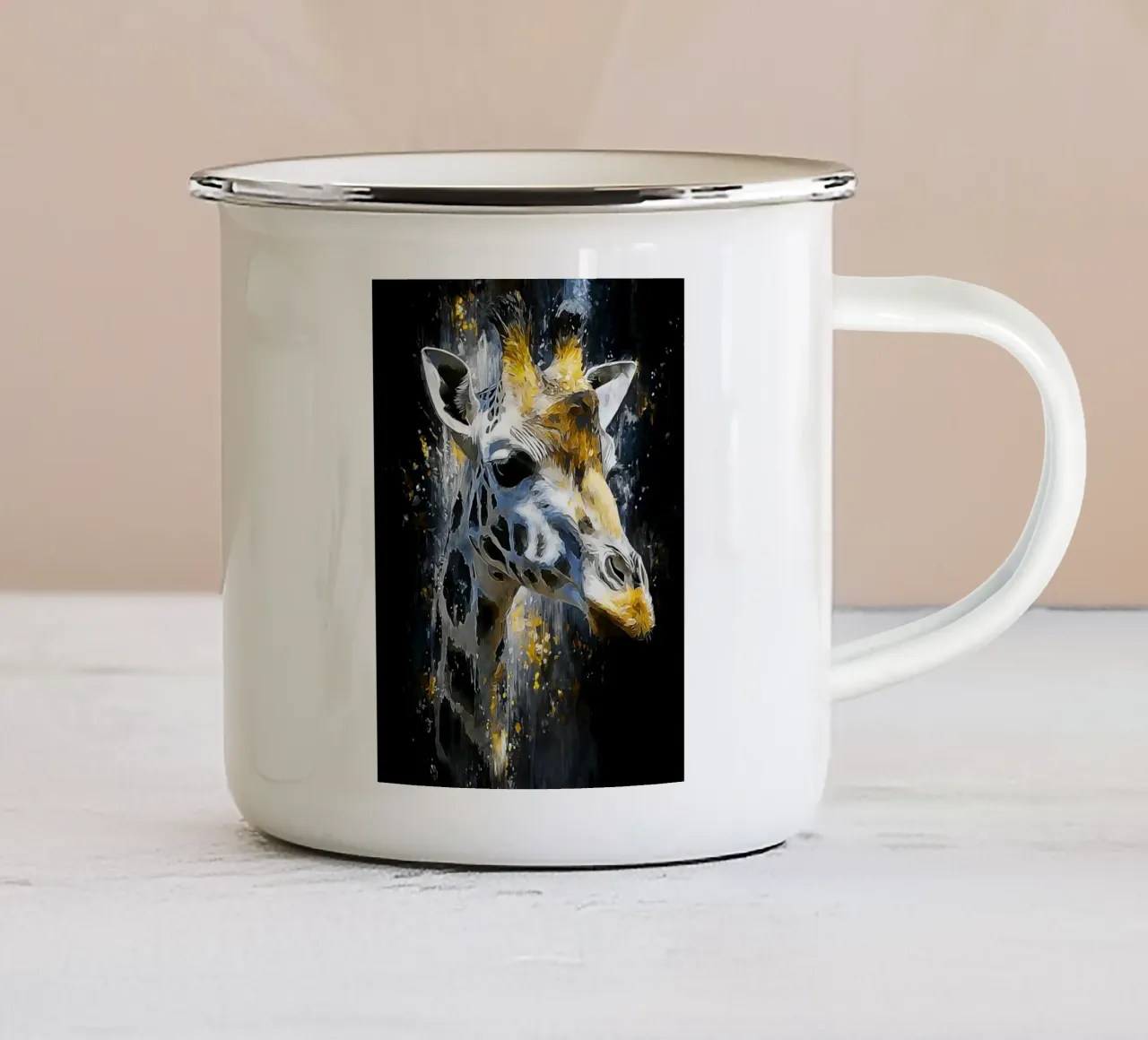 Giraffe Modern tazza in smalto da Mateo