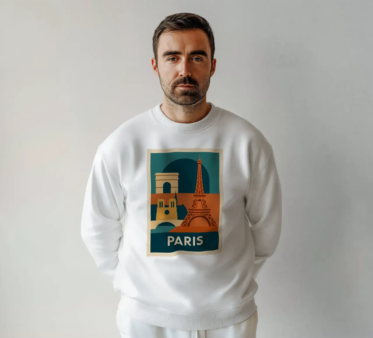 Paris graphique - Icone a contrasto felpa da JETLAG | affiches voyage