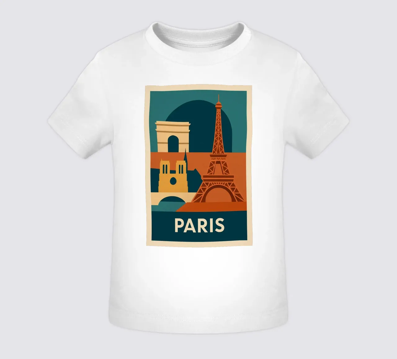 Paris graphique - Contrasting icons baby t-shirt by JETLAG | affiches voyage