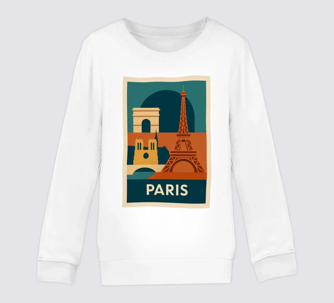 Paris graphique - Contrasting icons kids sweatshirt by JETLAG | affiches voyage
