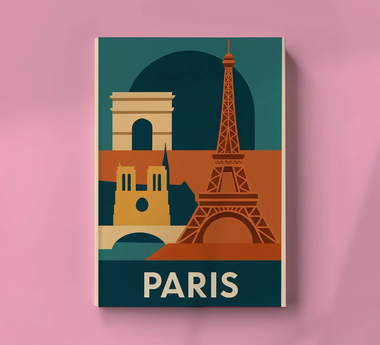 Paris graphique - Contrasting icons notebook by JETLAG | affiches voyage
