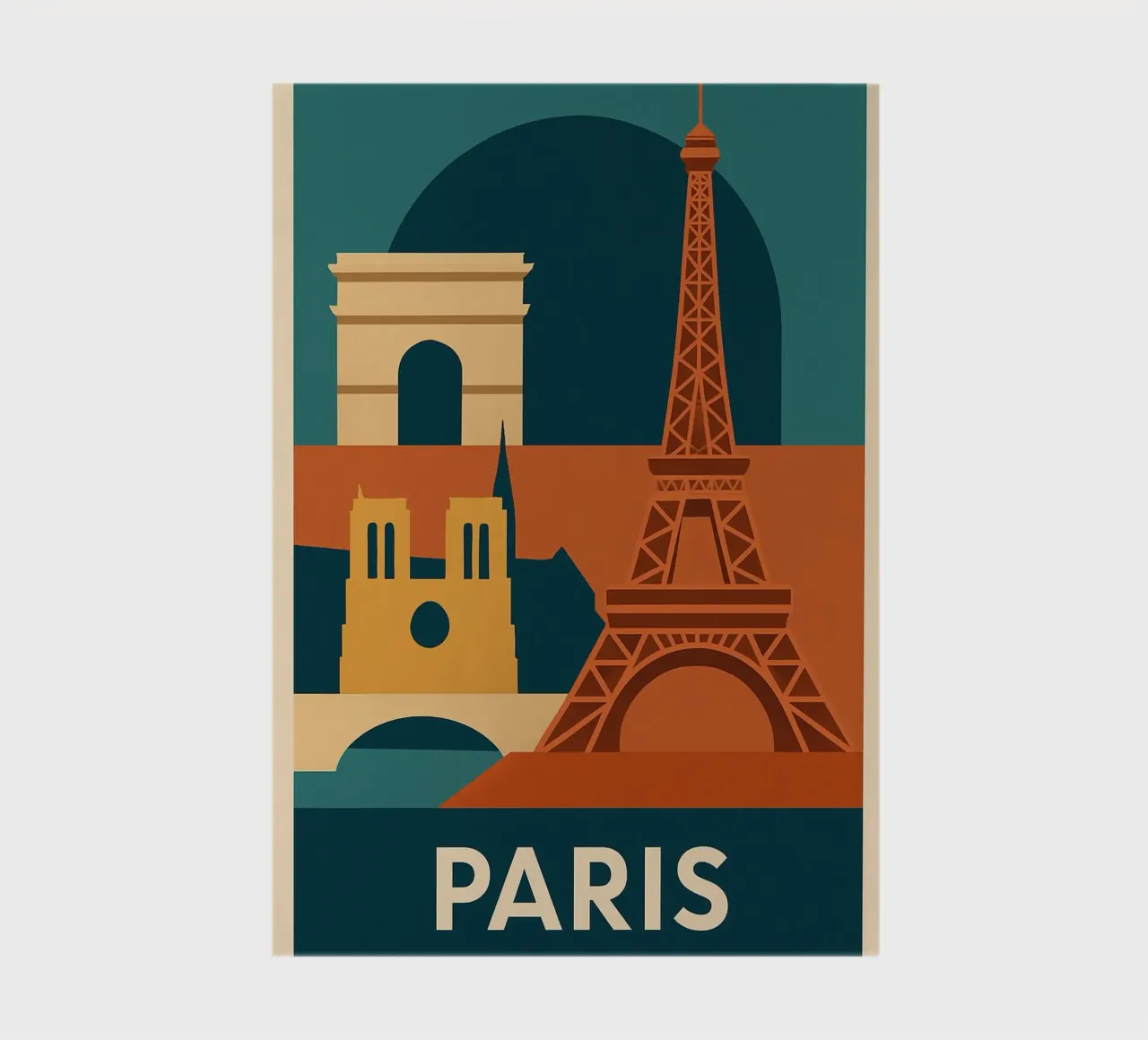 Paris graphique - Contrasting icons notebook by JETLAG | affiches voyage