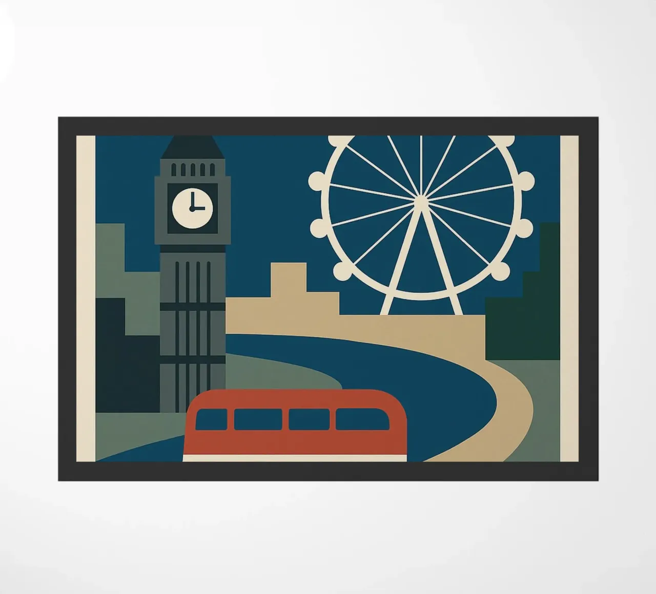 Londra minimal - L'eleganza grafica della capitale zerbino da JETLAG | affiches voyage