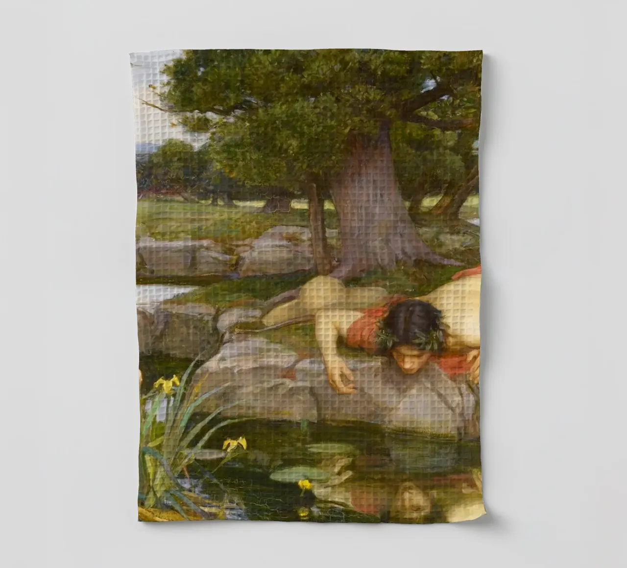 Eco e Narciso di John William Waterhouse canovaccio da cucina da Venus Art
