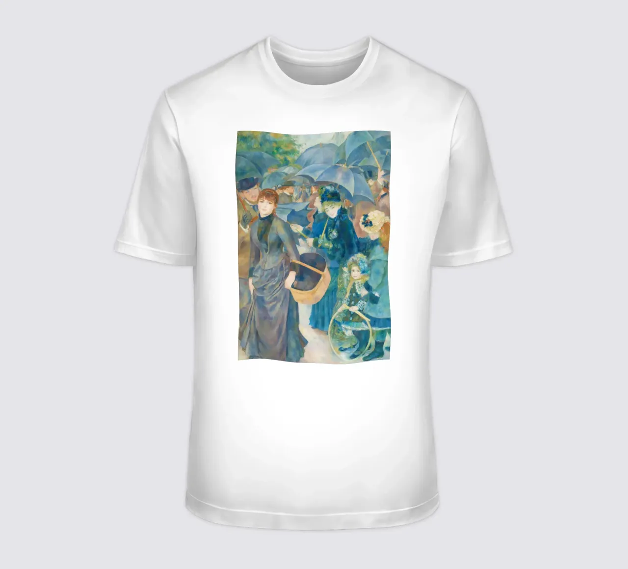 The Umbrellas by Pierre-Auguste Renoir t-shirt by Venus Art