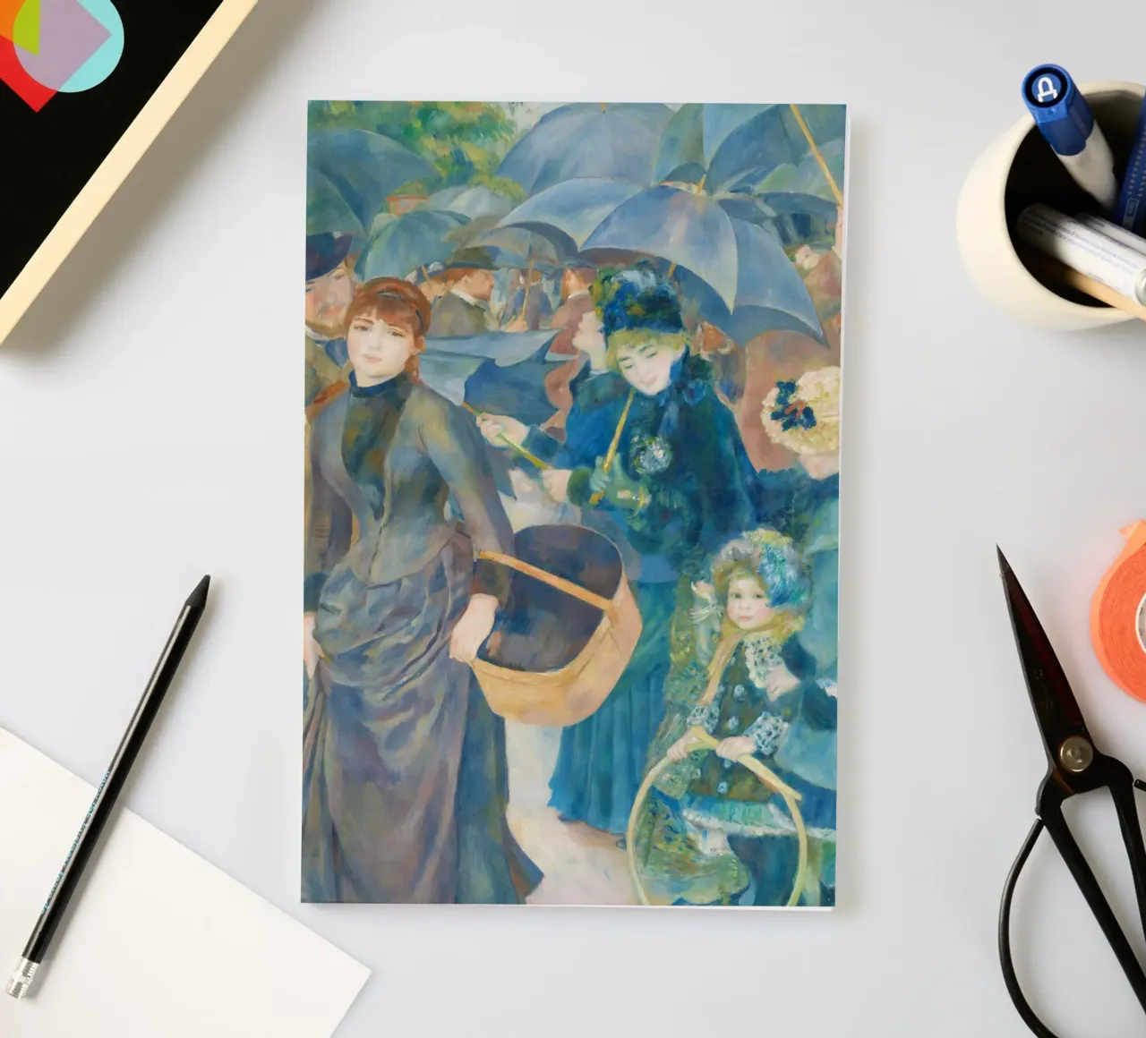 The Umbrellas by Pierre-Auguste Renoir notebook by Venus Art