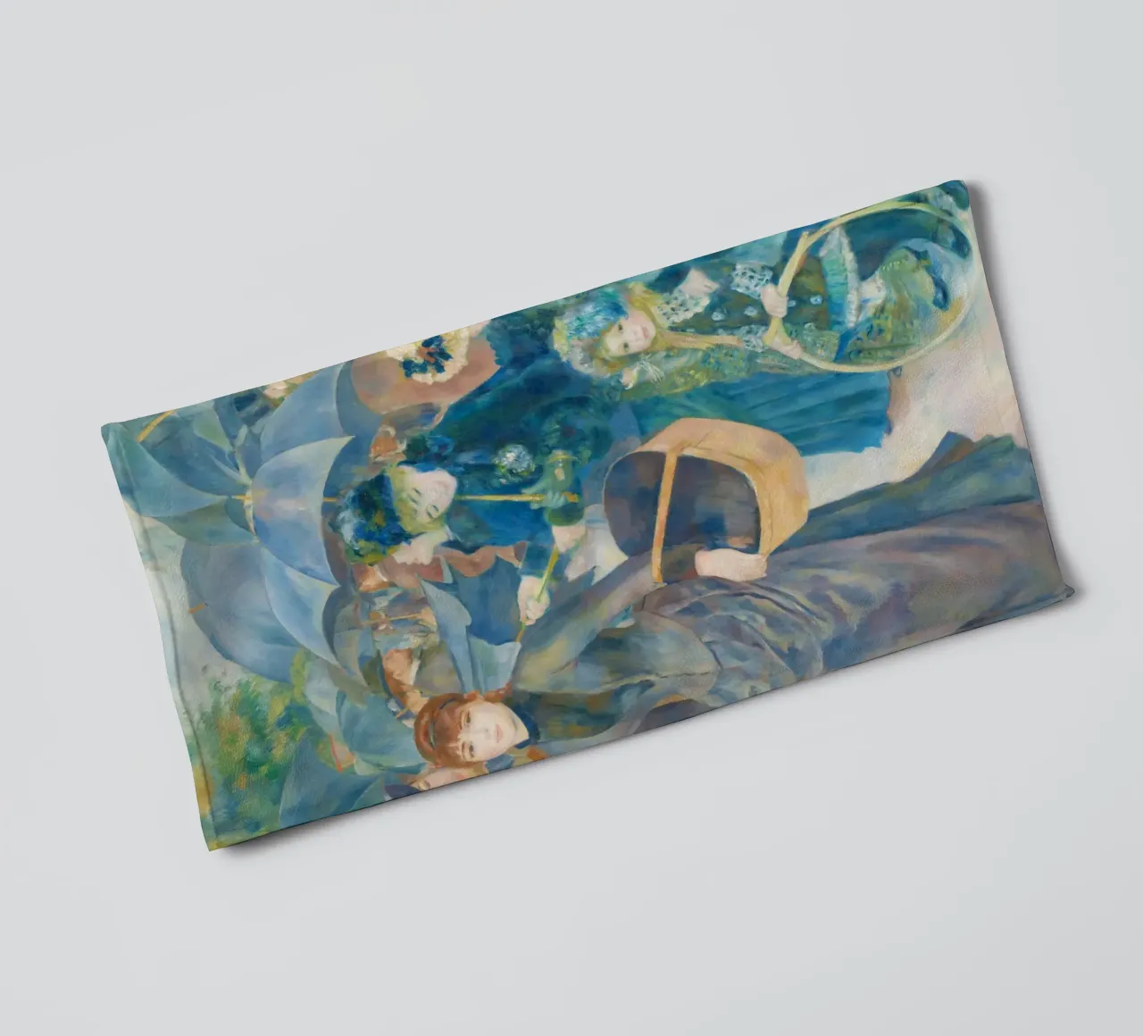 The Umbrellas by Pierre-Auguste Renoir towel by Venus Art