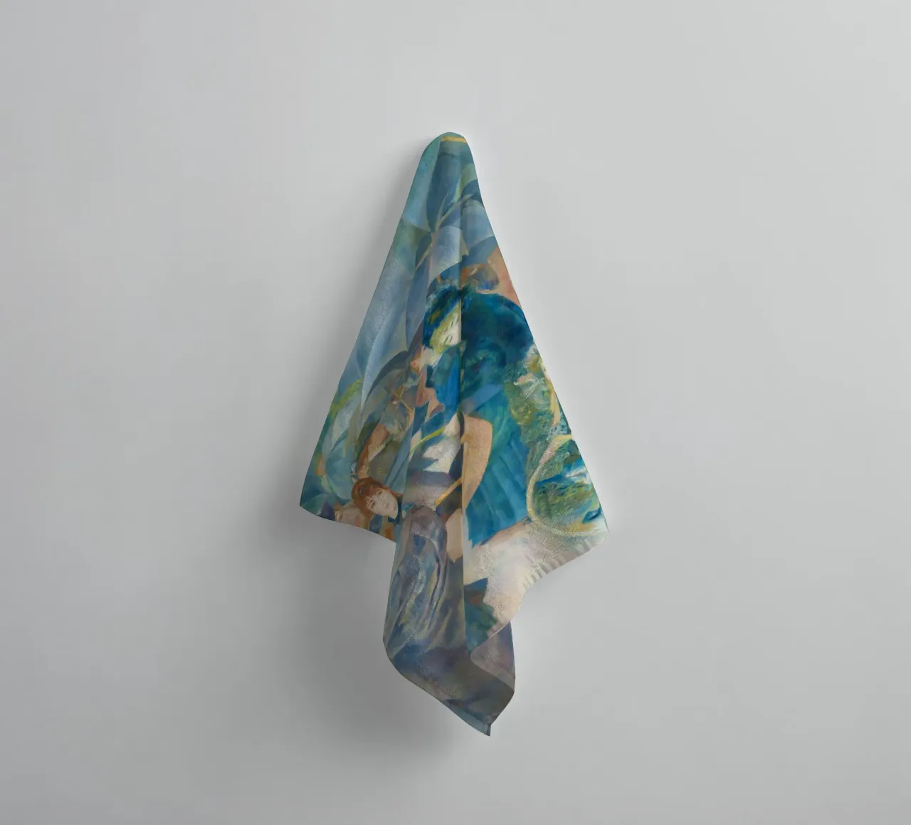The Umbrellas by Pierre-Auguste Renoir towel by Venus Art
