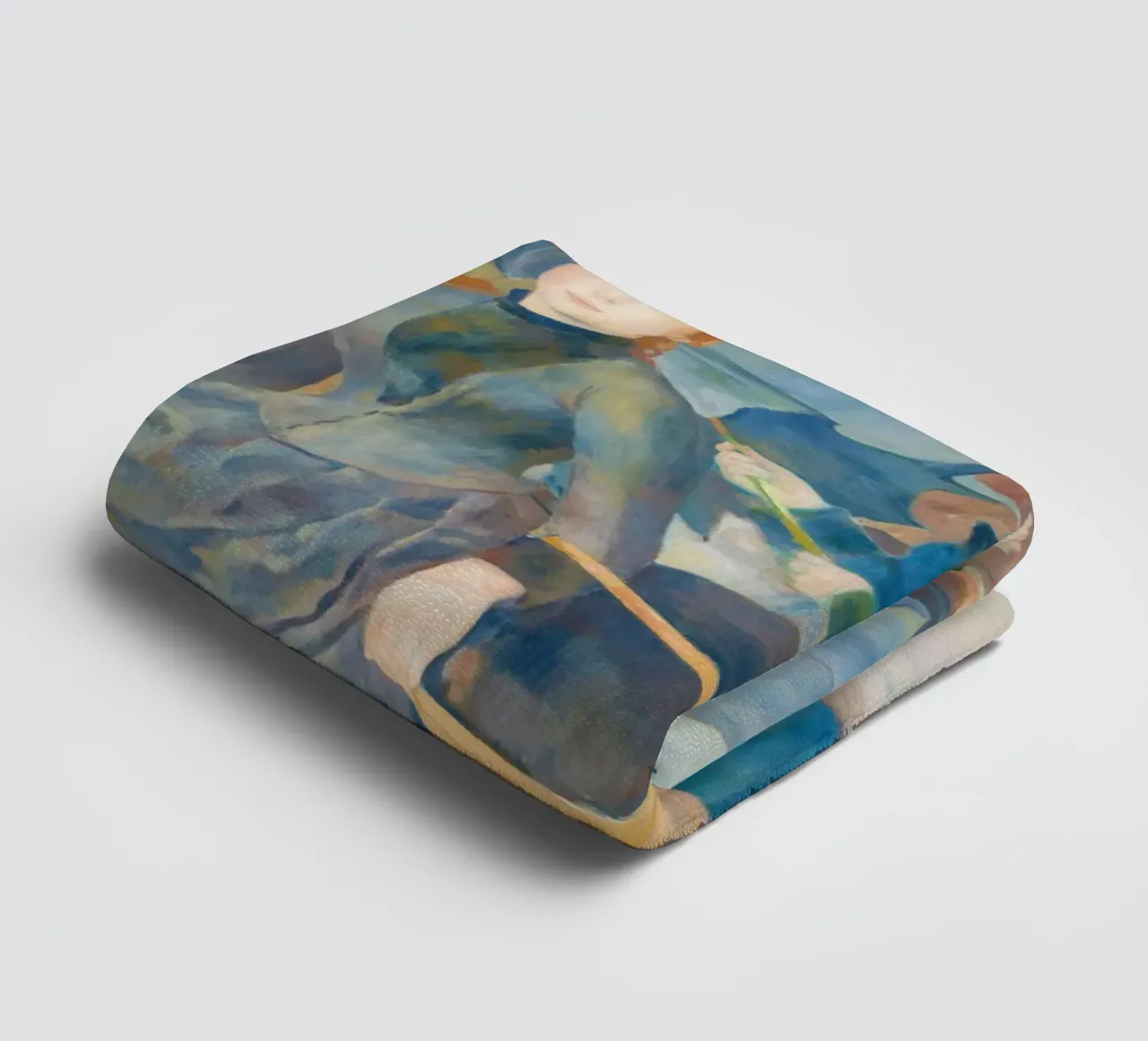 The Umbrellas by Pierre-Auguste Renoir towel by Venus Art