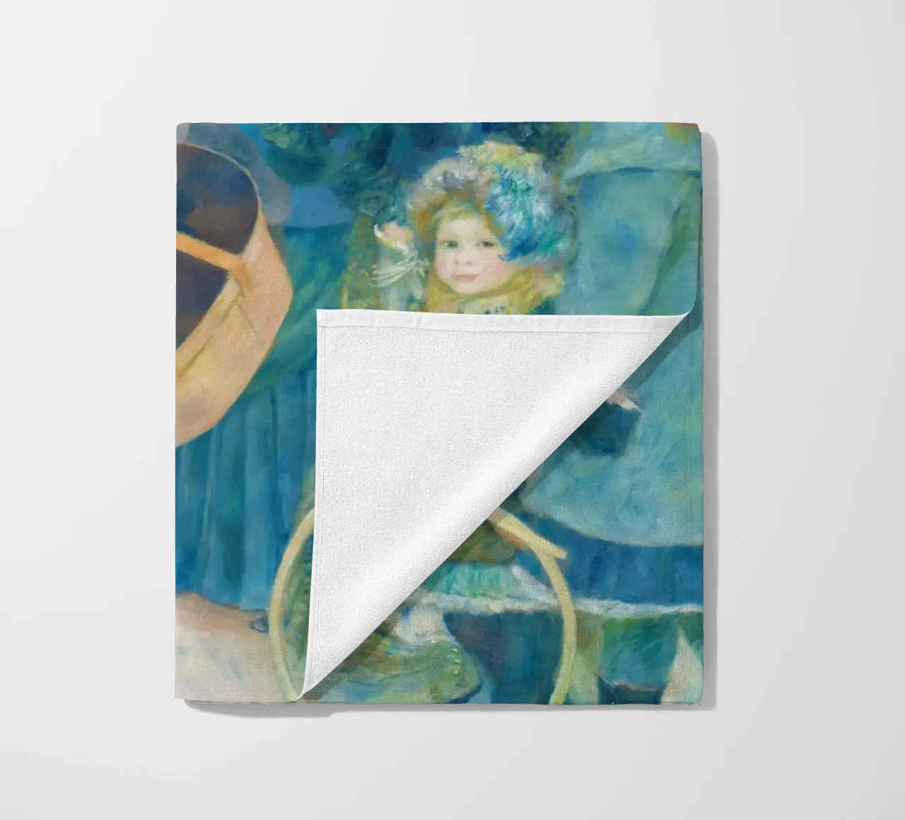 The Umbrellas by Pierre-Auguste Renoir beach towel by Venus Art