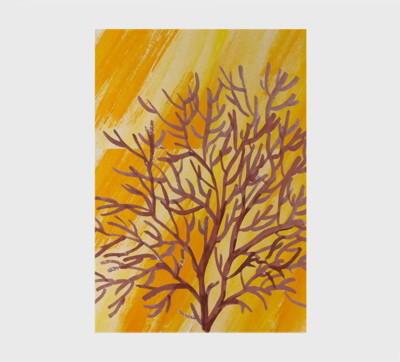 Senfgelbe Pinselstriche mit botanischem Akzent notebook by StrindesignStudio