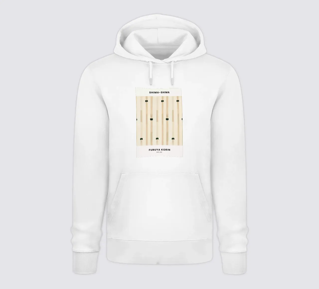 Furuya Korin - Chord Print felpa con cappuccio da Vintage by JUNIQE