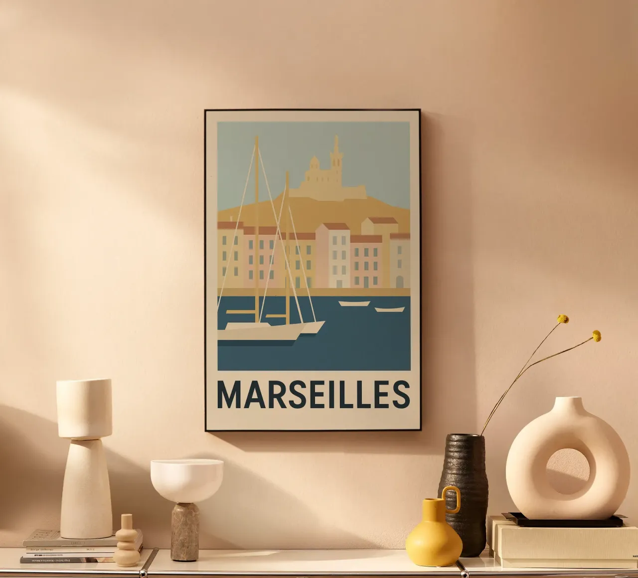 Marsiglia - I colori del sud all'orizzonte plexiglass da JETLAG | affiches voyage