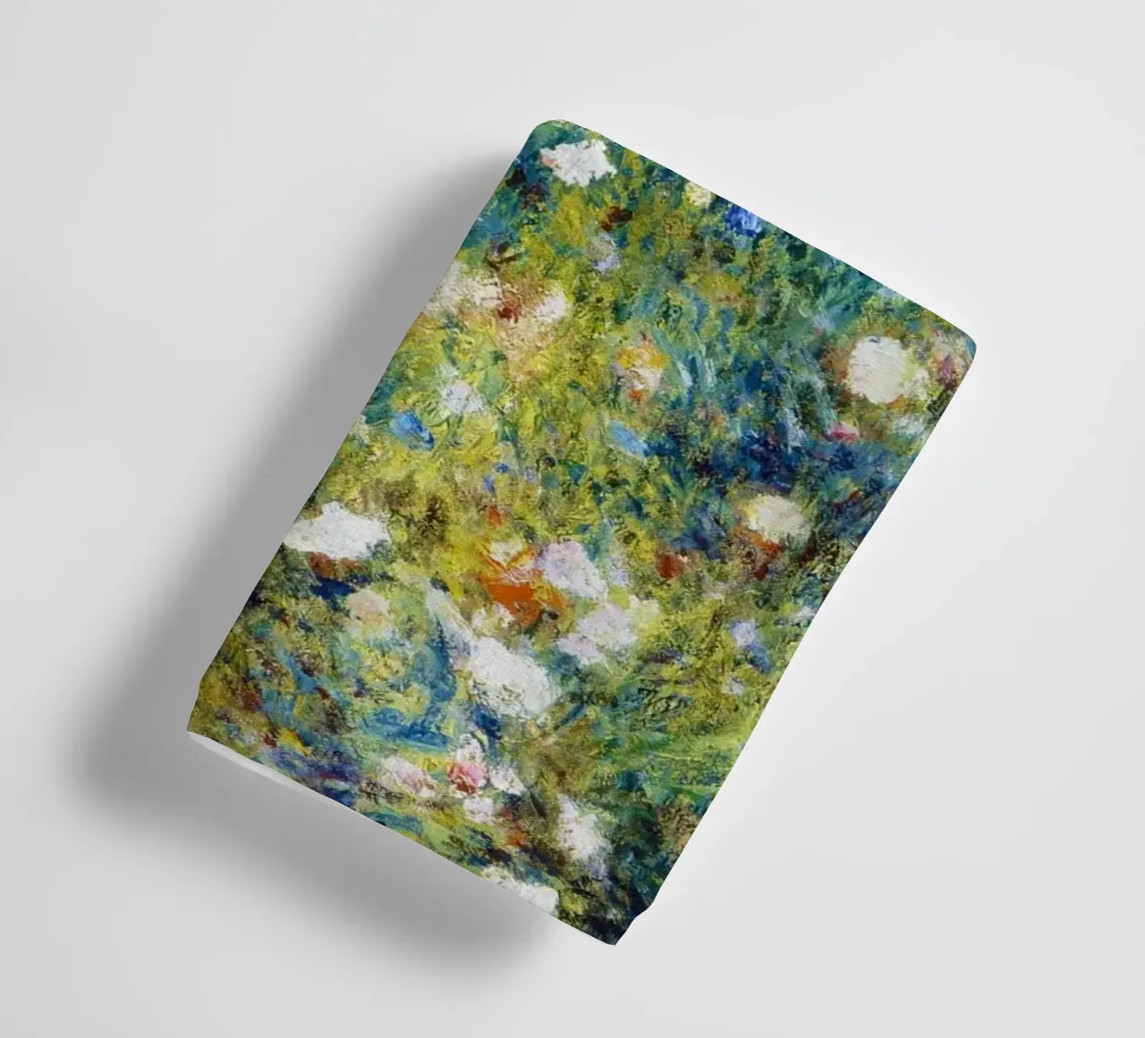 Donna con ombrellone in giardino di Pierre-Auguste Renoir asciugamano da bagno da Venus Art