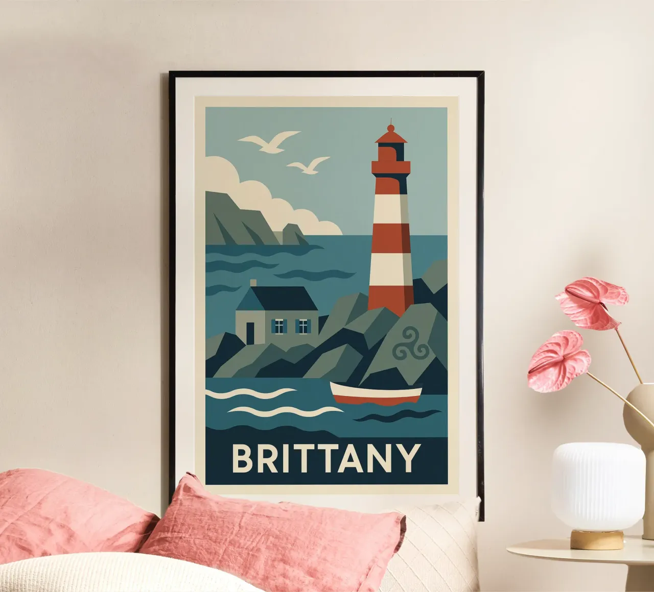 Brittany – Le vent, la mer, le granit carta hahnemühle da JETLAG | affiches voyage
