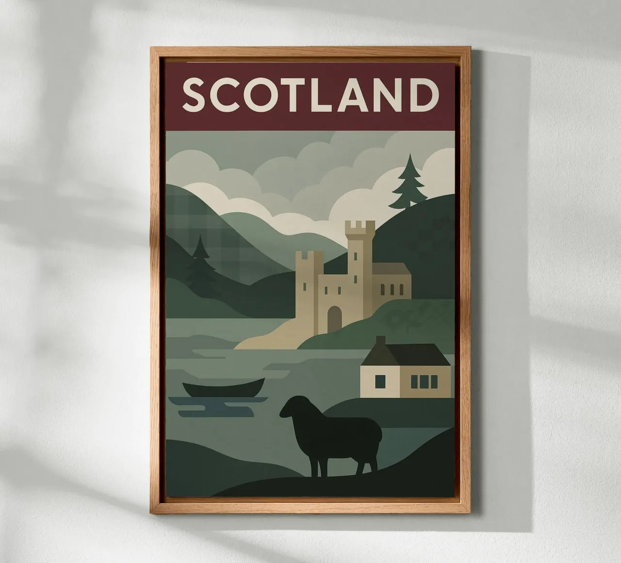 Scotland - The raw call of the Highlands canvas with Floater frame by JETLAG | affiches voyage