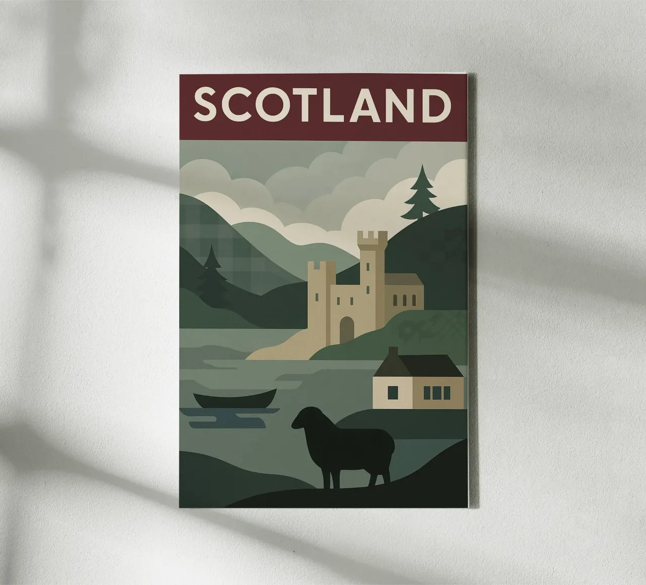 Scotland - The raw call of the Highlands canvas with Floater frame by JETLAG | affiches voyage